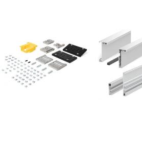 KIT FINE EXTERNO NEGRO CEPILLADO Y BLANCO ACABADO BLANCO MEDIDA FINE 2700 X 1400