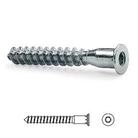 TORNILLO AUTORROSCANTE ROSCA MADERA ALLEN ZINCADO 7-70 CABEZA CON PUNTA