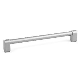 TIRADOR ALUMINIO MODELO LINKK ACABADO NEGRO CEPILLADO, INOX, LATON CEPILLADO, ACABADO EFECTO INOX DIST. AGUJERO DIS