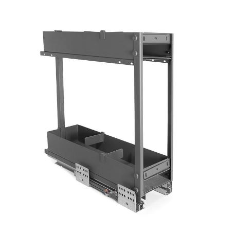 BOTELLERO EXTRAIBLE MODELO BACAN M150/M300. CON 2 BANDEJAS. ACABADO ANTRACITA MODULO MODULO 150 Nº BANDEJAS 2 BANDE
