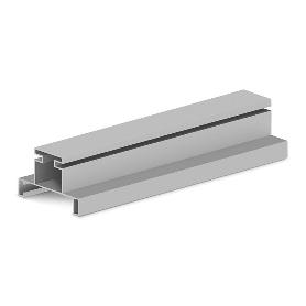 PERFIL GOLA DOBLE VERTICAL ACABADO NEGRO, BLANCO, PLATA MATE 2,5M ACABADO PLATA MATE