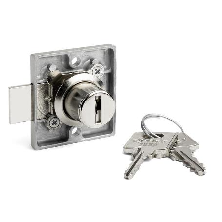 CERRADURA ARMARIO 16X22 ACABADO CROMO LLAVES IGUALES Nº LLAVE 268