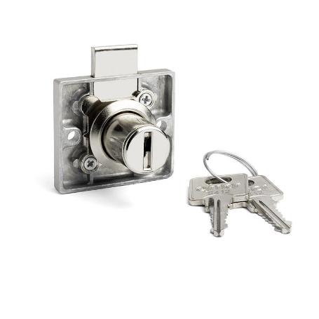 CERRADURA CAJÓN 16X22 ACABADO CROMO AMAESTRADA  U-261