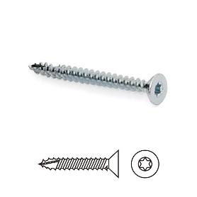 TORNILLO ROSCA MADERA S-FIX CABEZA PLANA TORX ZINCADO LARGO 40MM DIÁMETRO 4MM (CAJA 500)