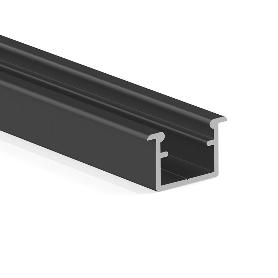 PERFIL ALUMINIO LED EMBUTIR KALE+ 3M ACABADOS PLATA MATE, NEGRO Y BLANCO ACABADO NEGRO MATE (CAJA 2)