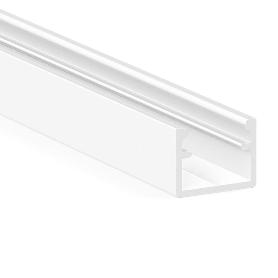 KOY+ PERFIL DE ALUMINIO CON DOS POSICIONES DE TAPA DIFUSORA. PARA EMBUTIR Y SOLAPAR ACABADO BLANCO MATE (CAJA 4)