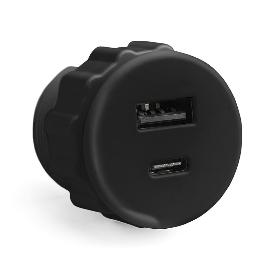 MÓDULO CONEXIÓN TOP-UXB A/C Ø30 ACABADOS NEGRO / BLANCO ACABADO NEGRO