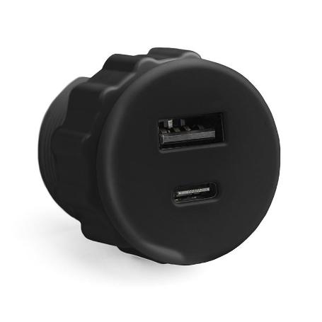 MÓDULO CONEXIÓN TOP-UXB A/C Ø30 ACABADOS NEGRO / BLANCO ACABADO NEGRO