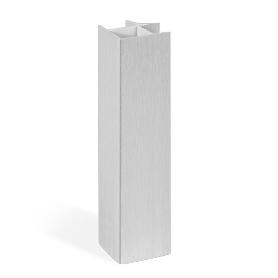 ANGULO RÍGIDO PARA ZÓCALO ZESIO H80 - H100 - H147 - H164 ACABADO PLATA/BLANCO ACABADO PLATA ALTURA (H) 100