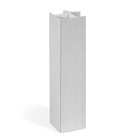 ANGULO RÍGIDO PARA ZÓCALO ZESIO H80 - H100 - H147 - H164 ACABADO PLATA/BLANCO ACABADO PLATA ALTURA (H) 100