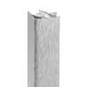 ANGULO RÍGIDO PARA ZÓCALO ZESIO H80 - H100 - H147 - H164 ACABADO PLATA/BLANCO ACABADO PLATA ALTURA (H) 100