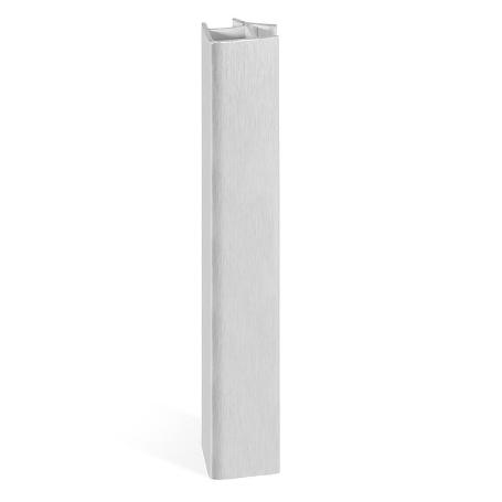 ANGULO RÍGIDO PARA ZÓCALO ZESIO H80 - H100 - H147 - H164 ACABADO PLATA/BLANCO ACABADO PLATA ALTURA (H) 164 (CAJA 25