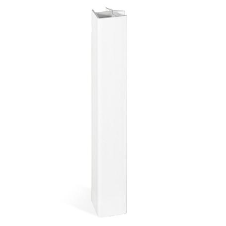 ANGULO RÍGIDO PARA ZÓCALO ZESIO H80 - H100 - H147 - H164 ACABADO PLATA/BLANCO ACABADO BLANCO ALTURA (H) 164