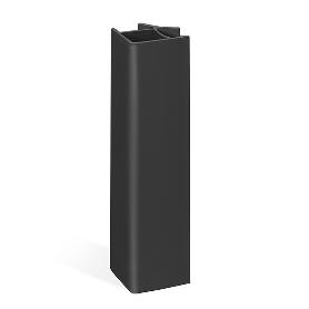 ANGULO RÍGIDO PARA ZÓCALO ZESIO H80 - H100 - H147 - H164 ACABADO PLATA/BLANCO ACABADO NEGRO MATE ALTURA (H) 100