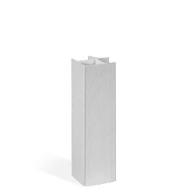 ANGULO RÍGIDO PARA ZÓCALO ZESIO H80 - H100 - H147 - H164 ACABADO PLATA/BLANCO ACABADO PLATA ALTURA (H) 80