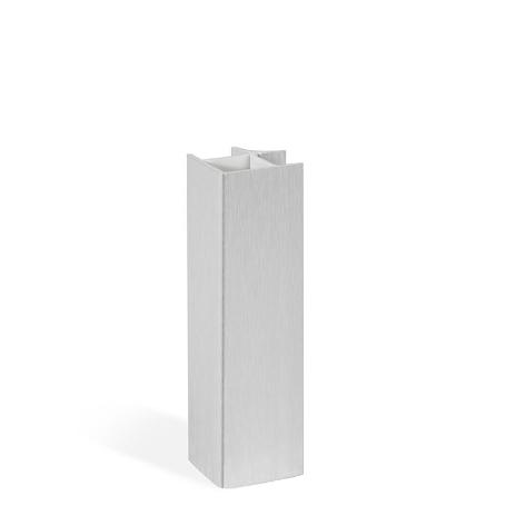 ANGULO RÍGIDO PARA ZÓCALO ZESIO H80 - H100 - H147 - H164 ACABADO PLATA/BLANCO ACABADO PLATA ALTURA (H) 80