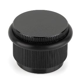 TOPE PUERTA ARPA 45X30MM NEGRO CEPILLADO ALUMINIO