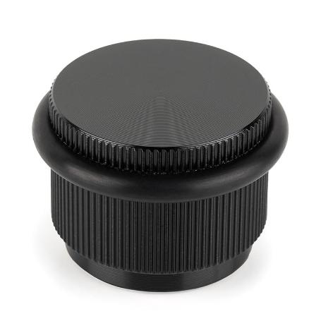 TOPE PUERTA ARPA 45X30MM NEGRO CEPILLADO ALUMINIO