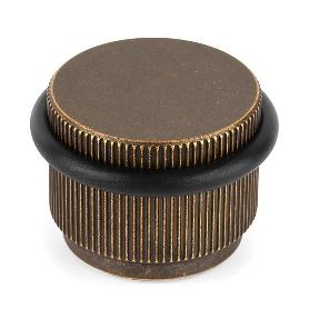 TOPE PUERTA ARPA 45X30MM LATON RUSTICO ALUMINIO