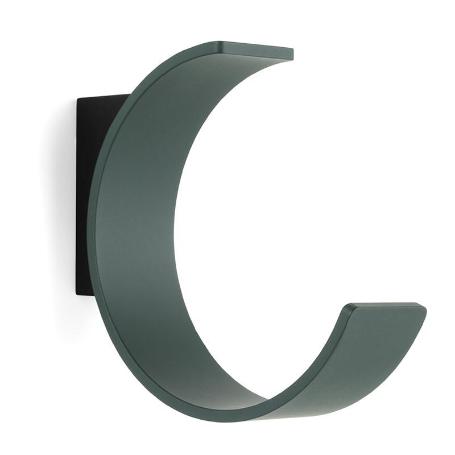 PERCHA BIRDD 25X80MM NEGRO MATE/VERDE FORES ZAMAK