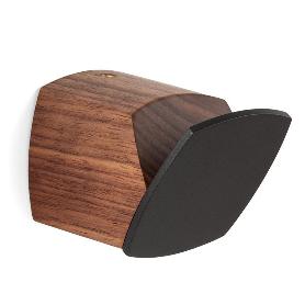 PERCHA MEGG 45X45MM NOGAL/GRIS LAVA MADERA/ZAMAK