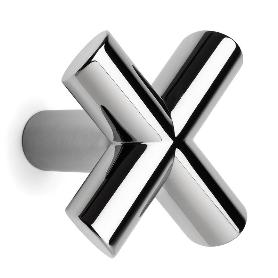 PERCHA EQUIS 80X80MM CROMO BRILLO ZAMAK