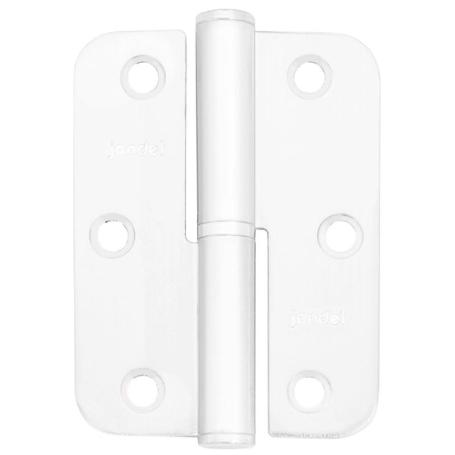 PERNIO CANTO REDONDO 90-65-2,5 BLANCO/LATON  IZQUIERDA/DERECHA MANO IZQUIERDA ACABADO BLANCO (CAJA 10)