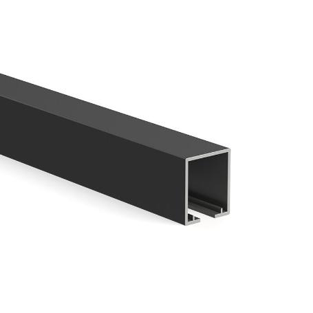 GUIA ALUMINIO NATURAL SENSUS 80 2M 3862 LARGO 2M ACABADO NEGRO MATE