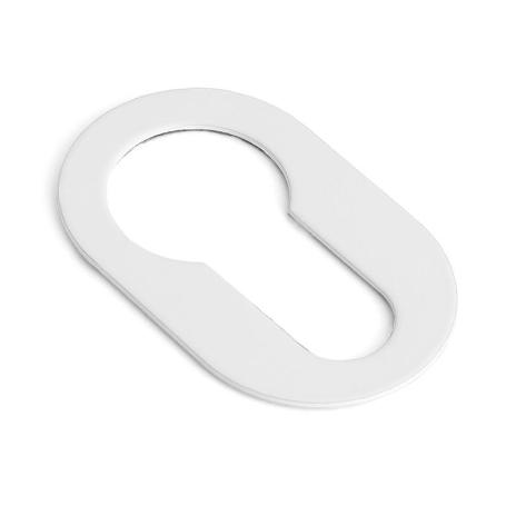 BOCALLAVE ADHESIVO OVAL 26X42X1 ACABADO CROMO SATINADO, NEGRO, BLANCO ACABADO BLANCO