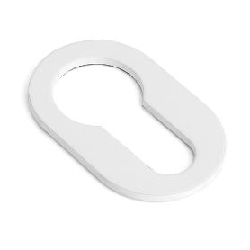 BOCALLAVE ADHESIVO OVAL 26X42X4 ACABADO CROMO SATINADO, NEGRO, BLANCO ACABADO BLANCO