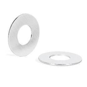 ARANDELA REDONDA D30 G.1MM ACABADOS CROMO SATINADO, NEGRO, BLANCO ACABADO CROMO CEPILLAD