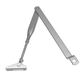 BRAZO CON/SIN RETENCION CIERRAPUERTAS ACABADO PLATA, BLANCO Y NEGRO ACABADO PLATA RETENCION CON RETENCION