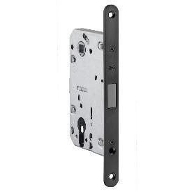 CERRADURA MAGNÉTICA EMBUTIDA MODELO CAITLIN PARA BOMBILLO EUROPEO - ACERO INOX SATINADO ACABADO NEGRO