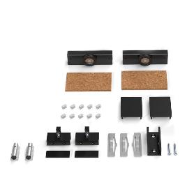 JUEGO DE ACCESORIOS SK GLASS 80 CON TOPE - NEGRO Y PLATA MATE ACABADO NEGRO