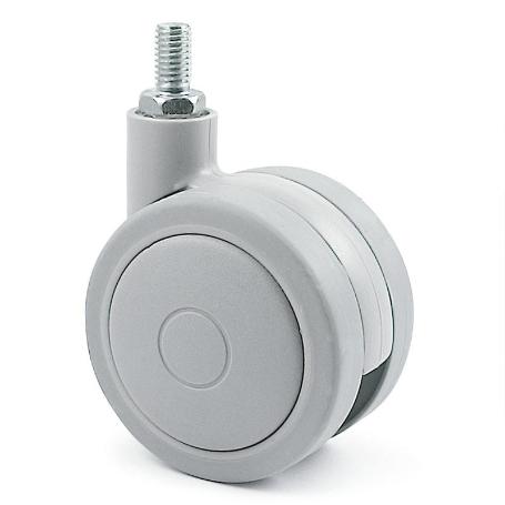 RUEDA GIRATORIA ROLOM ARO DOBLE Ø80 ERM8 - CON FRENO / SIN FRENO, BANDA DE GOMA FRENO SIN FRENO