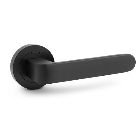 MANILLA CON ROSETA REDONDA DE ALUMINIO MODELO LALA Ø50 ACABADO NEGRO ACABADO NEGRO