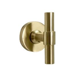 MANILLA ROSETA T 80MM Ø50 ACABADO NEGRO MATE, LATON MATE, NIQUEL SATINADO ACABADO LATÓN MATE