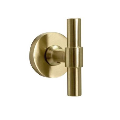 MANILLA ROSETA T 80MM Ø50 ACABADO NEGRO MATE, LATON MATE, NIQUEL SATINADO ACABADO LATÓN MATE