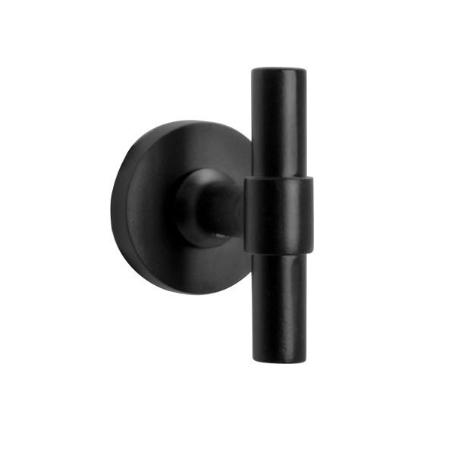 MANILLA ROSETA T 80MM Ø50 ACABADO NEGRO MATE, LATON MATE, NIQUEL SATINADO ACABADO NEGRO MATE