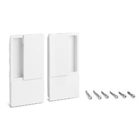 MANILLA WAVE PUERTA CORREDERA CIEGA CROMO SATINADO ESPESOR HASTA 60MM ACABADO BLANCO MATE