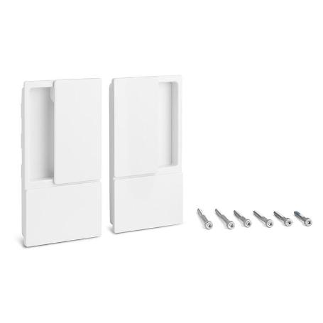 MANILLA WAVE PUERTA CORREDERA CIEGA CROMO SATINADO ESPESOR HASTA 60MM ACABADO BLANCO MATE