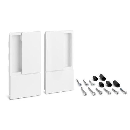 MANILLA WAVE PUERTA BATIENTE CIEGA CROMO SATINADO ESPESOR HASTA 60MM ACABADO BLANCO MATE