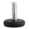 PIE NIVELADOR ANTIDESLIZANTE TINI M8 Ø30 ACERO-PLÁSTICO ACABADO ZINCADO-NEGRO