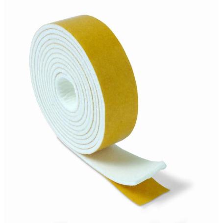 ROLLO FIELTRO AUTOADHESIVO 25MM X 2M BLANCO