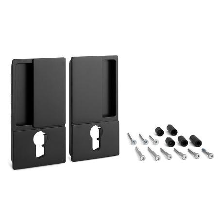 MANILLA WAVE PARA PUERTA BATIENTE CON CERRADURA CILÍNDRICA - SISTEMA ENRASADO PARA INTERIORISMO DE DISEÑO ACABADO N