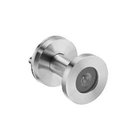 MIRILLA DE PUERTA INOX IN.23.010 CON LENTES DE CRISTAL - PARA PUERTAS DE 35 A 50 MM Y DE 51 A 80 MM ACABADO EFECTO 