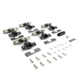 KIT EXEDRA PUSH Y SMOVE PARA PUERTAS ESCAMOTEABLES - ACABADO NÍQUEL O TITANIO SEGÚN MODELO ACABADO TITANIO TIPO PUS