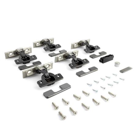 KIT EXEDRA PUSH Y SMOVE PARA PUERTAS ESCAMOTEABLES - ACABADO NÍQUEL O TITANIO SEGÚN MODELO ACABADO TITANIO TIPO PUS