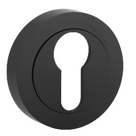 BOCALLAVE ALUMINIO MODELO YALE R Ø50 NIQUEL CEPILLADO, NEGRO MATE ACABADO NEGRO MATE