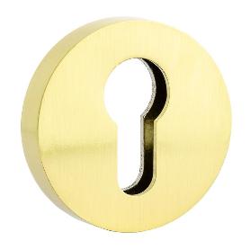 BOCALLAVE SEGURIDAD Ø51X10MM NEGRO, CROMO CEPILLADO, LATÓN MATE ACABADO LATÓN MATE